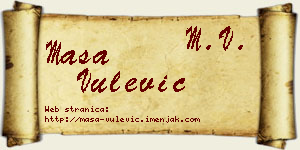 Maša Vulević vizit kartica